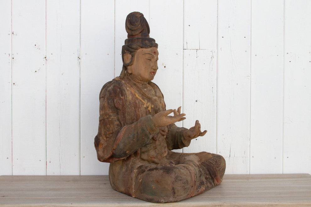 Antique Chinese Painted Buddha