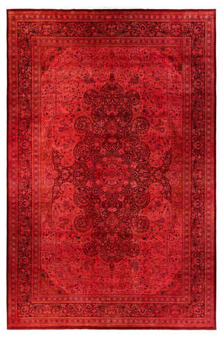 Overdyed, One-of-a-Kind Hand-Knotted Area Rug Pink, 11'10"x18'4"