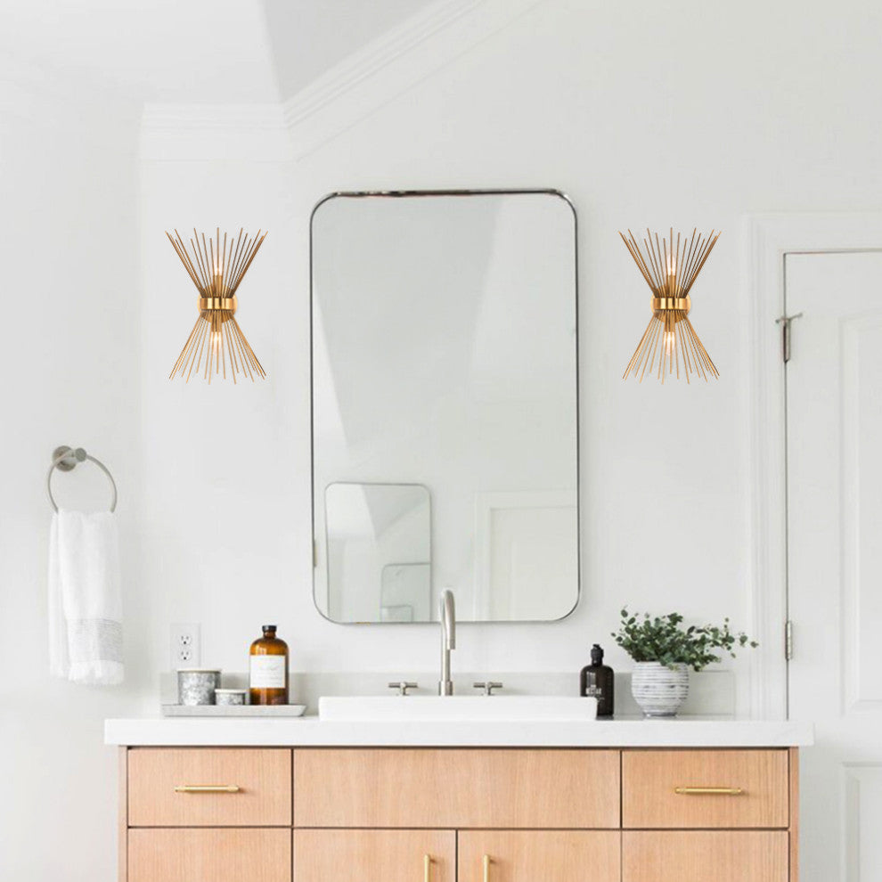 2 Light Starburst Wall Sconce