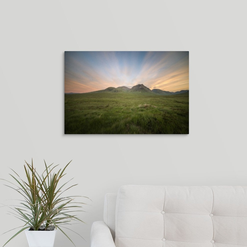 "Glencoe valley, Scotland" Wrapped Canvas Art Print, 24"x16"x1.5"