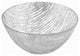 Badash KM710S Handcrafted Silver Glass Salad Serving Bowl
