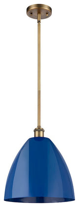 Innovations 516-1S-BB-MBD-12-BL 1 Light Pendant, Brushed Brass