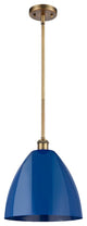 Innovations 516-1S-BB-MBD-12-BL 1 Light Pendant, Brushed Brass