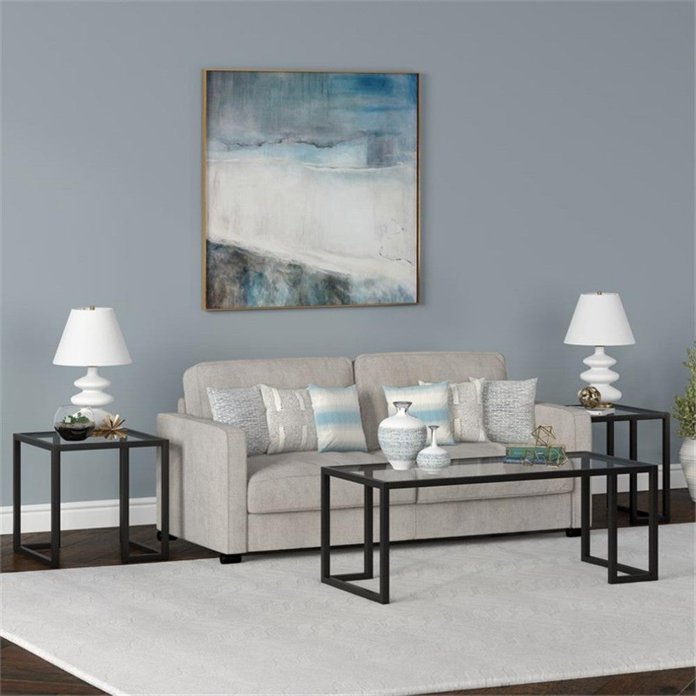 Maklaine Contemporary 45'' Coffee Table in Blackened Bronze
