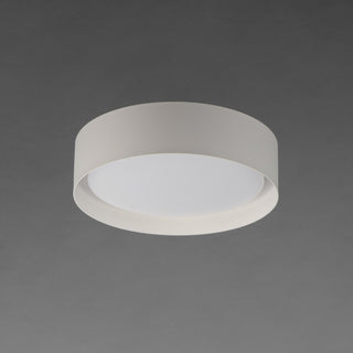 ET2 E51012 Echo 16"W LED Flush Mount Drum Ceiling Fixture - White / Black