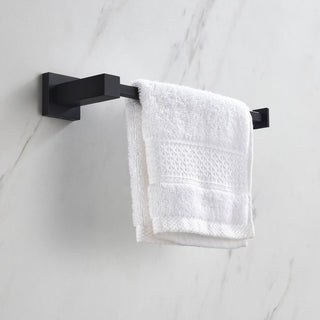 Cube 2-Piece Bathroom Hardware Set, Matte Black
