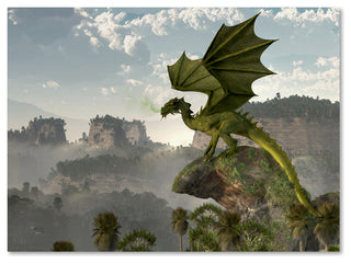 Daniel Eskridge 'Green Dragon' Canvas Art, 18" x 24"