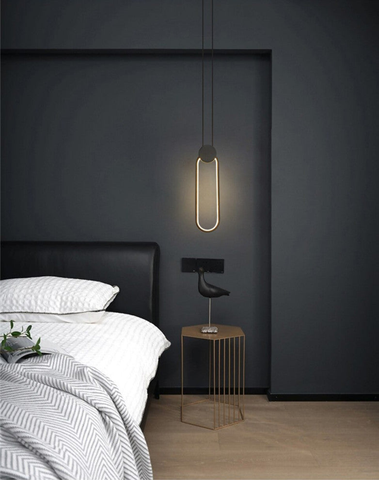 MIRODEMIÂ® Bouyon | Modern LED Minimalist Creative Long Pendant Light, Oval