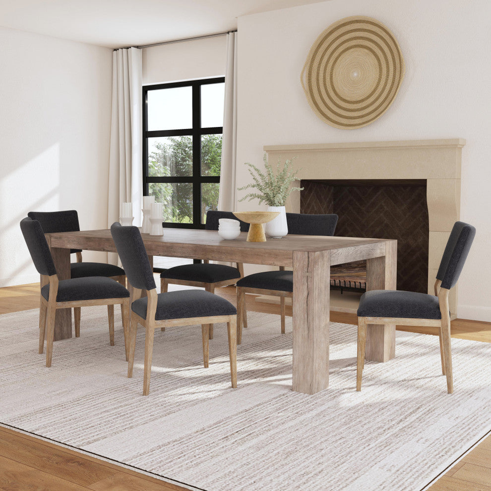 Phillip Upholstered Fabric Dining Chair, Set of 2, Gray