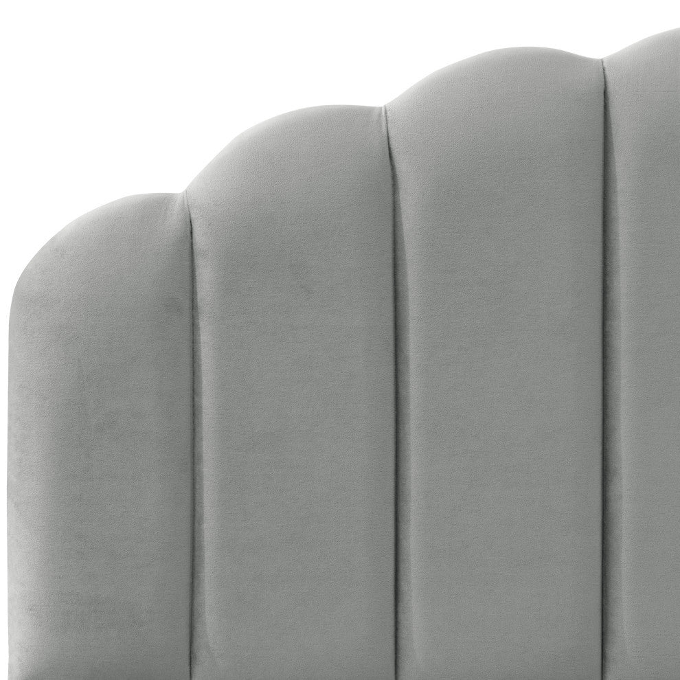 Bed, Velvet Steel Gray, California King