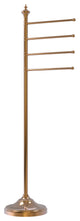 Floor Standing 4 Pivoting Swing Arm Towel Holder, Brushed Bronze
