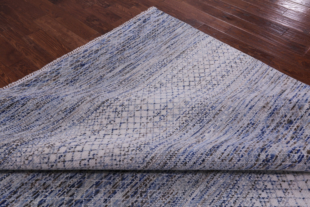 8' 11" X 12' 0" Savannah Grass Handmade Wool Rug - Q13264