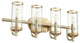 Collins 4-Light Vanity Fixture, Aged Brass