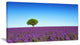 "Green Tree Among Lavender Flowers" Landscape Wall Art Print, 32"x16"