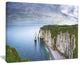 "Etretat Aval Cliff And Rocks" Oversized Beach Canvas Artwork, 40"x30"