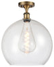 Innovations 516-1C-BB-G124-14 1 Light Semi-Flush Mount, Brushed Brass