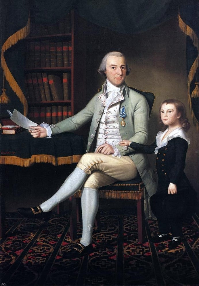 Ralph Earl Colonel Benjamin Tallmadge and son William Talmadge Wall Decal