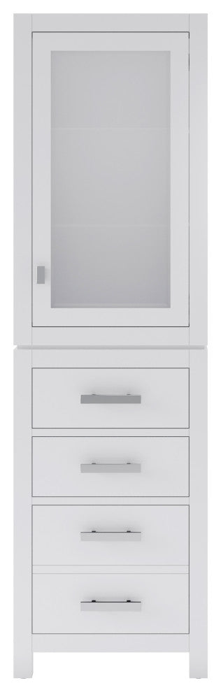 The Madison Collection Linen Cabinet, White