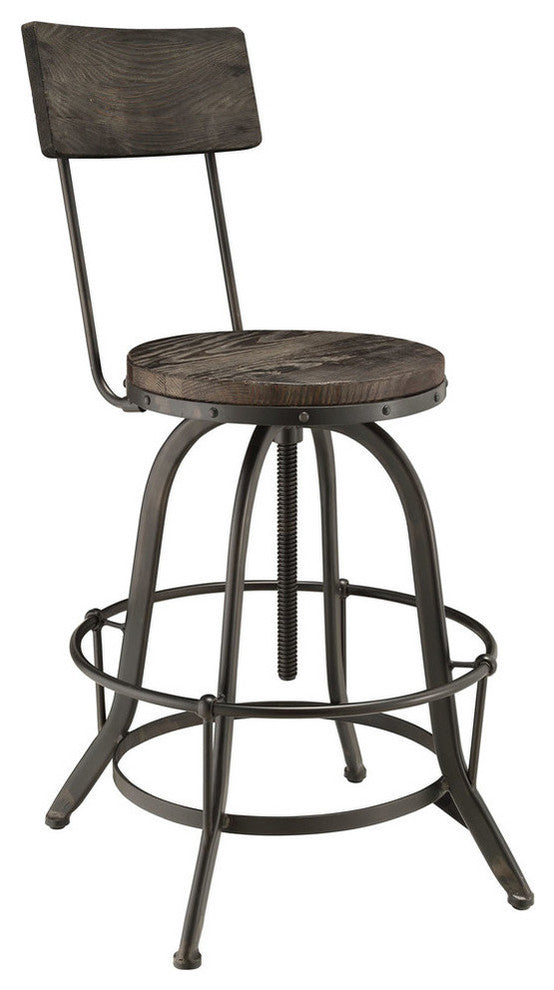 Procure Wood Bar Stool, Black