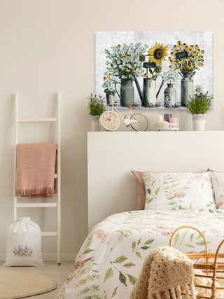 "Tin Can Flowers" Painting Print on Wrapped Canvas