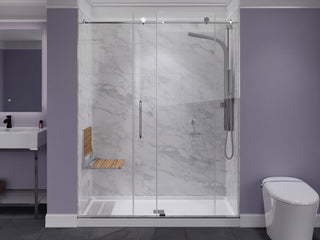 Saxon 17 in. Teak Wall Mounted Folding Shower Seat