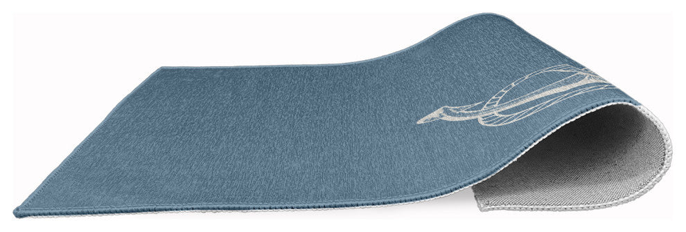 Anchored Nautical Chenille Rug