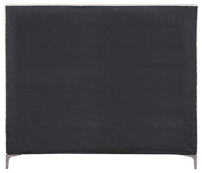 ACME Faiz Eastern King Bed, Beige Velvet