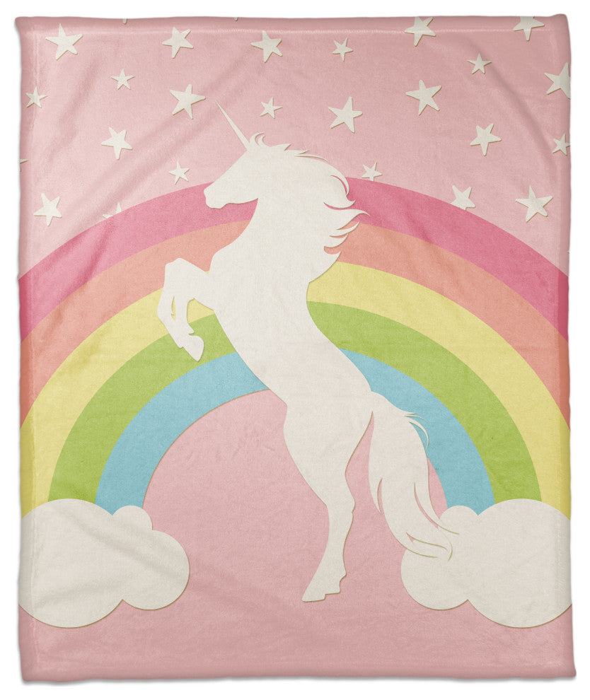 Rainbow Unicorn 50x60 Coral Fleece Blanket
