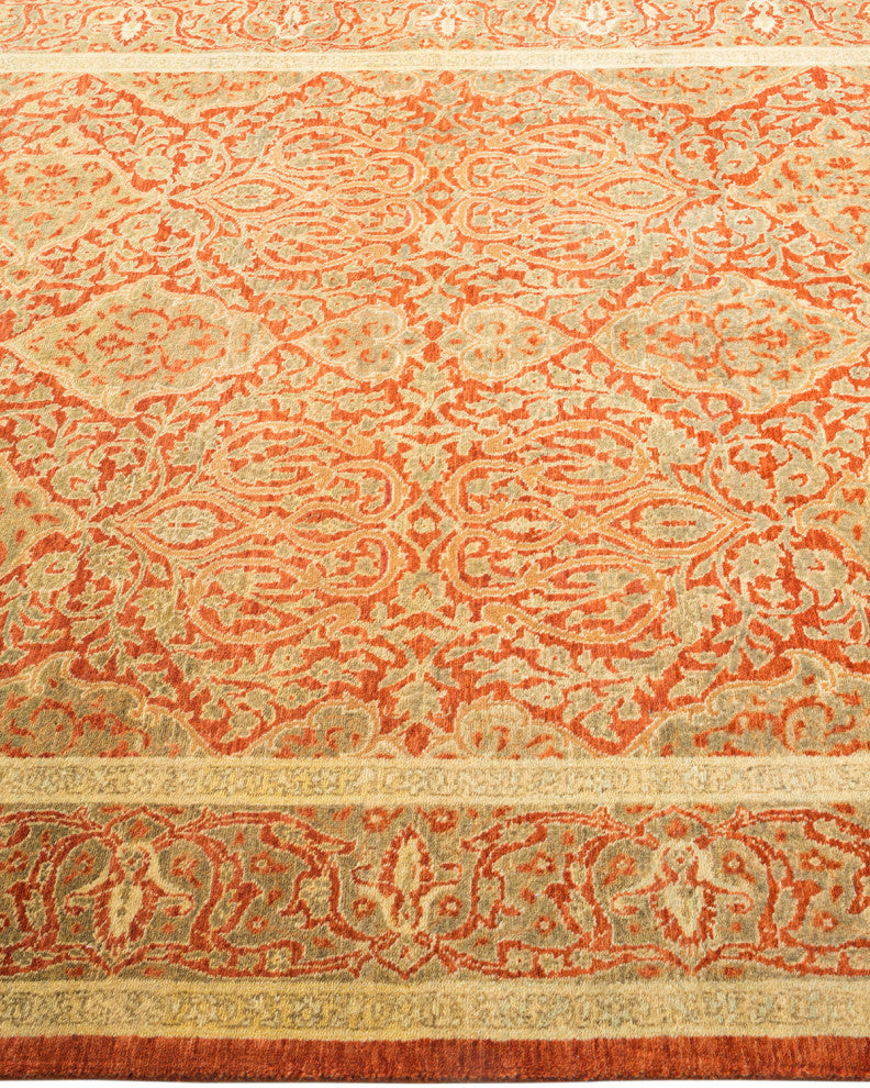 Mogul, One-of-a-Kind Hand-Knotted Area Rug Orange, 4'2"x6'7"