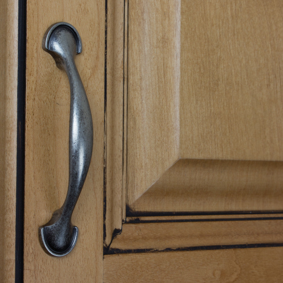 3" Center Rounded Arch Pull, Set of 3, Weathered Nickel