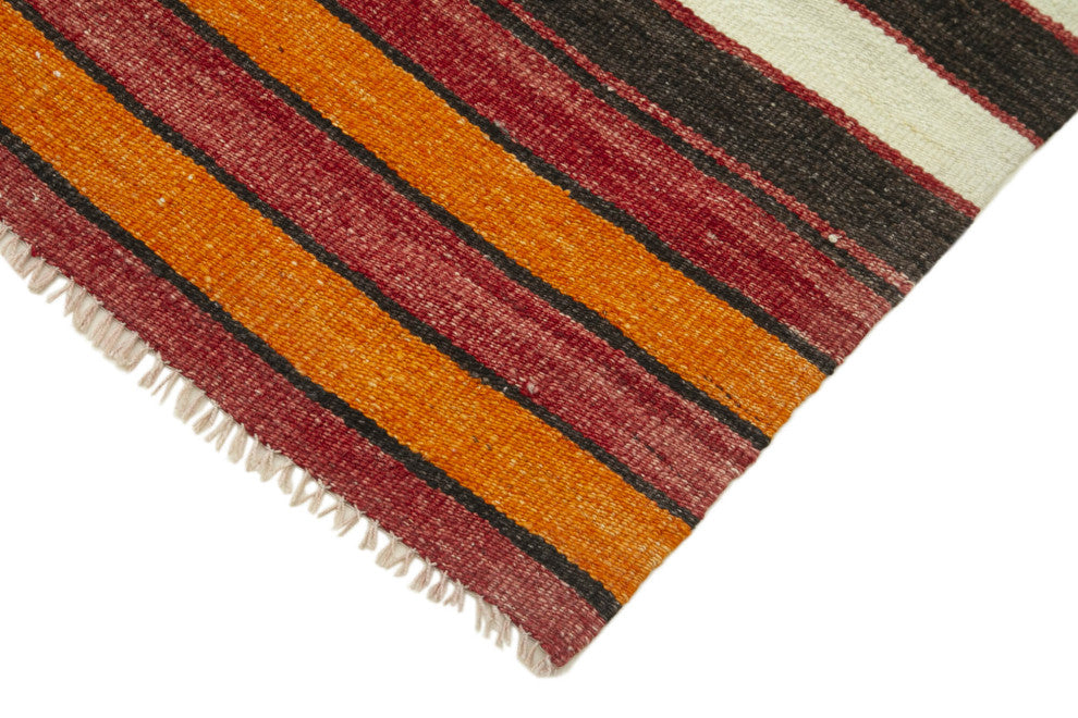 Rug N Carpet - Handmade Turkish 3' 2" x 10' 9" Unique Runner Kilim Rug