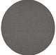8' Charcoal Round Power Loom Area Rug