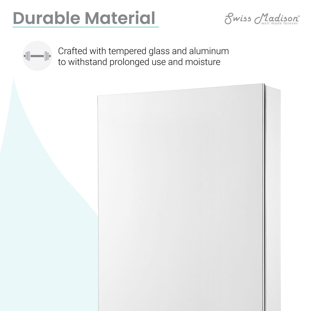 Cache 20"x30"Mirrored Aluminum Medicine Cabinet