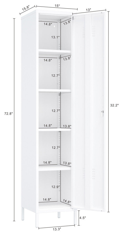 Manhattan Comfort Naomi 15" Single Locker Storage Cabinet