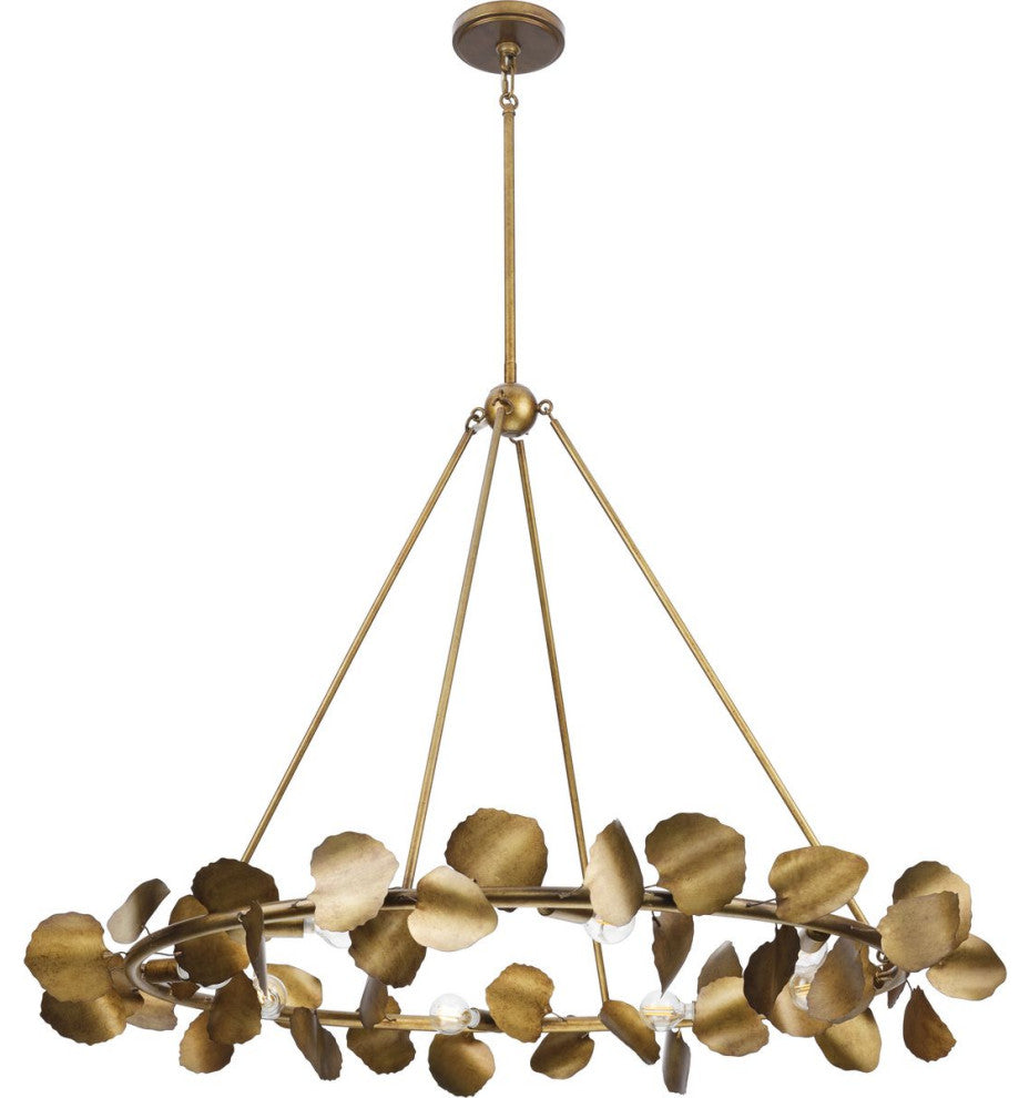 Laurel Collection 8-Light Transitional Chandelier, Gold Ombre