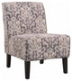 Linon Coco Accent Chair, Gray Damask