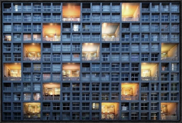 "Life Box" Framed Canvas Giclee by Koji Tajima, 31x21"