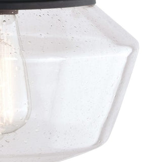 Collins 10 in. W Outdoor Flush Mount Matte Black