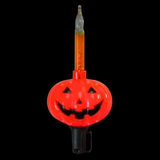 10-Count Jack O'Lantern Halloween Bubble Light Set 9 ft Black Wire