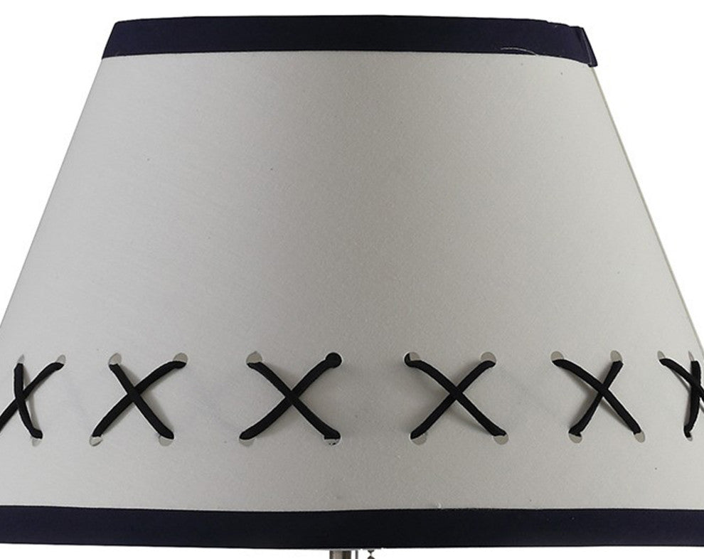 Benzara BM240339 Table Lamp With Wireless Charging and USB Port, Silver