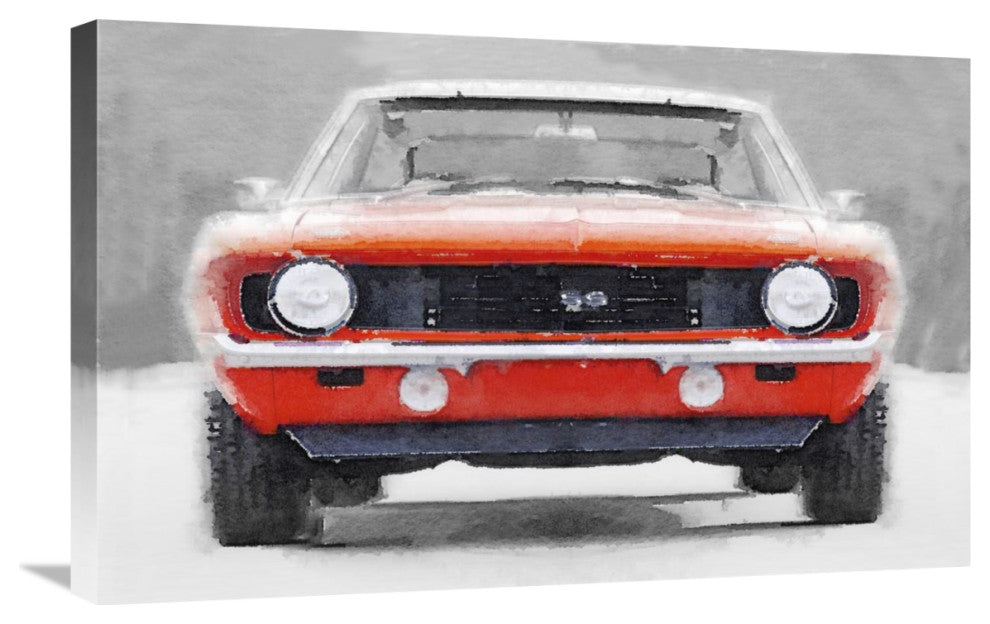 "1968 Chevy Camaro SS Watercolor" Fine Art Print
