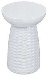 Boyd Solid Mango Wood Wooden Accent Table, White