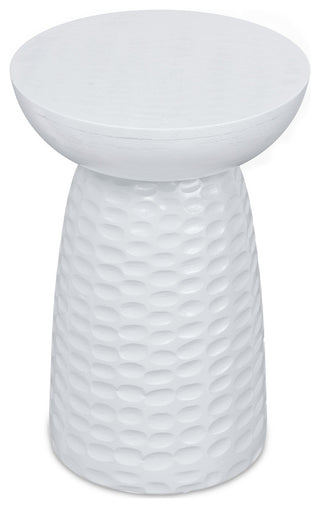 Boyd Solid Mango Wood Wooden Accent Table, White