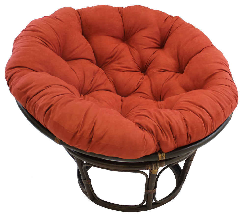 44" Solid Micro Suede Papasan Cushion, Fits 42" Papasan Frame, Red