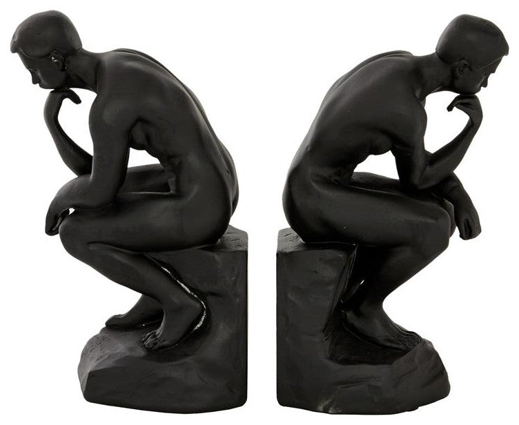 Black Vintage People Bookends