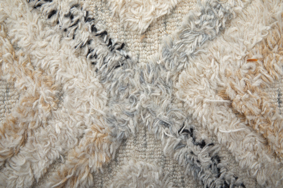 Weave & Wander Elika Transitional Moroccan, Ivory/Gray/Black, 5'x8'