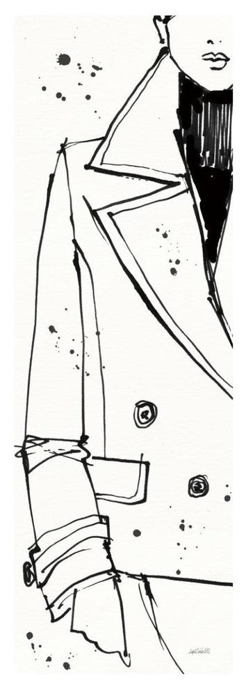 "Fashion Strokes V" Digital Paper Print by Anne Tavoletti, 20"x56"