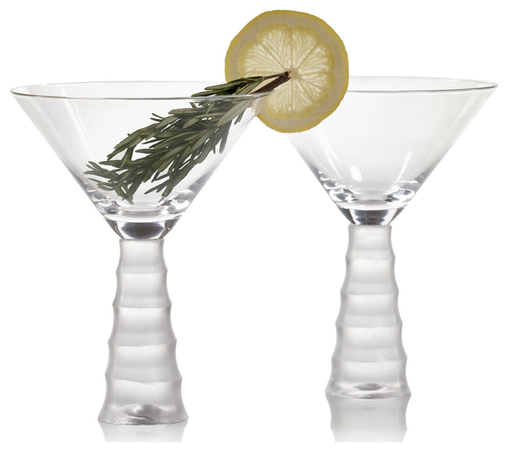 Terrell Bamboo Stem Martini Glasses, Set of 4