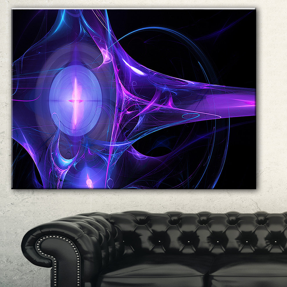 "Purple Bright Candle" Abstract Digital Art Canvas Print