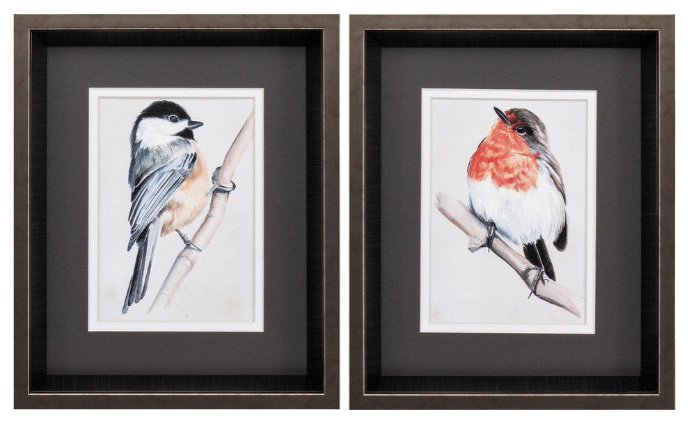 Bird On Branch Wall Art, 2-Piece Set